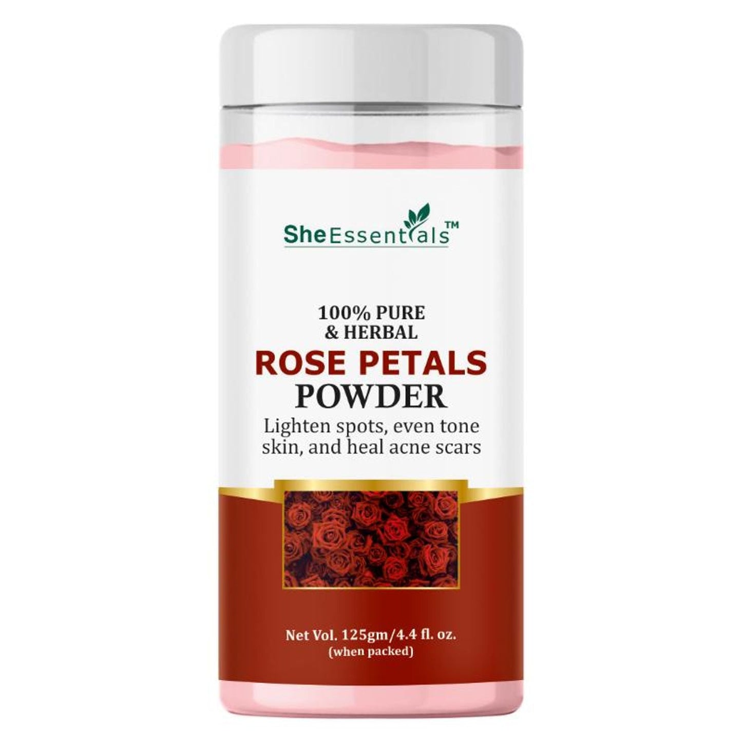 She Essentials Rose Petals Powder For Face Pack & Mask - Men & Women
