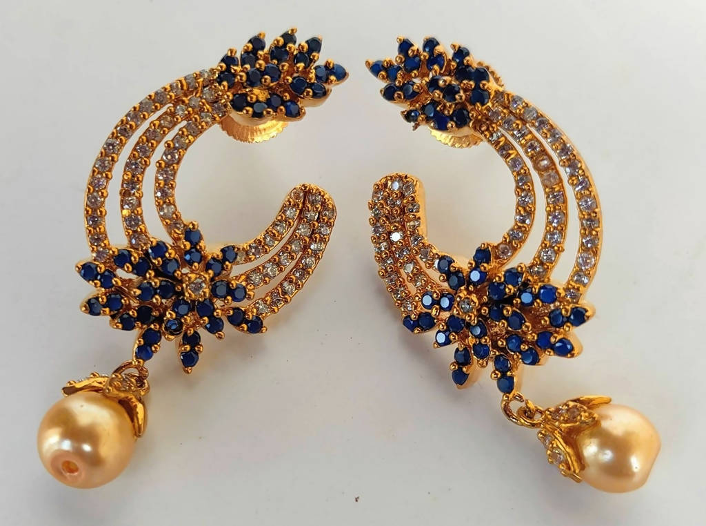 Blue AD Fashion Earrings