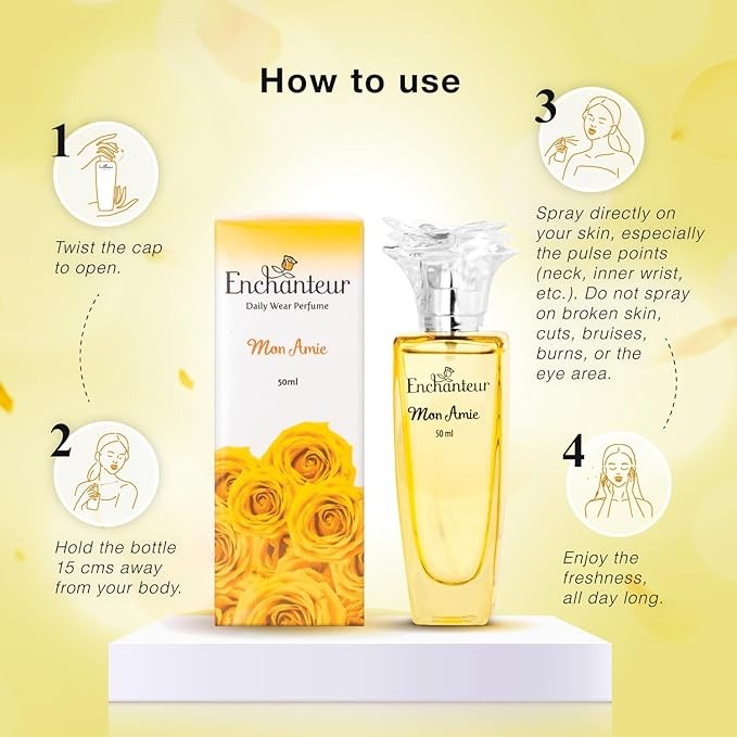 Enchanteur Mon Amie Liquid Lemon Perfume For Women - 50 ml
