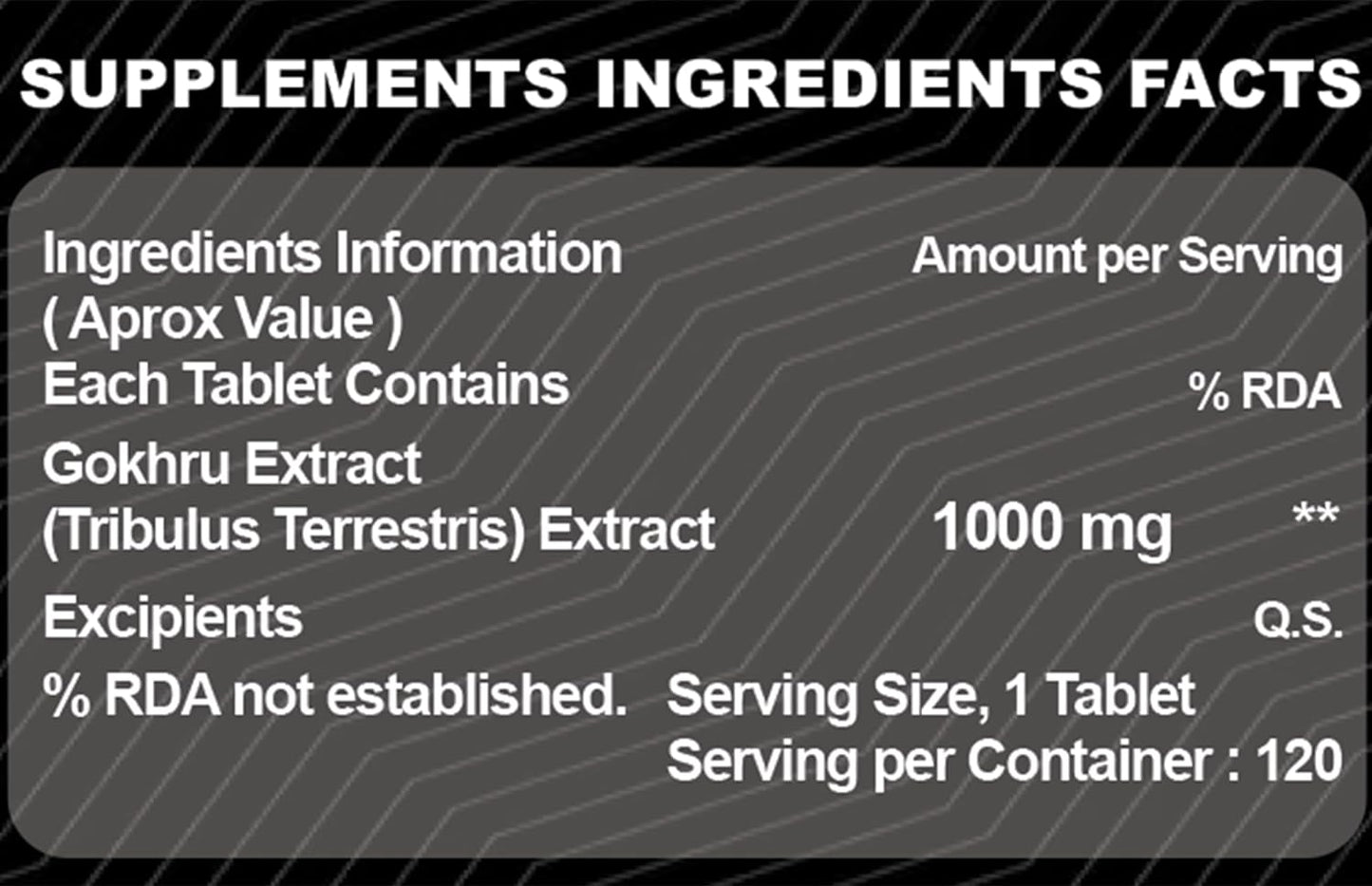 Tri-Origin Ayurvedic Gokshura Tablets - 120 Tab