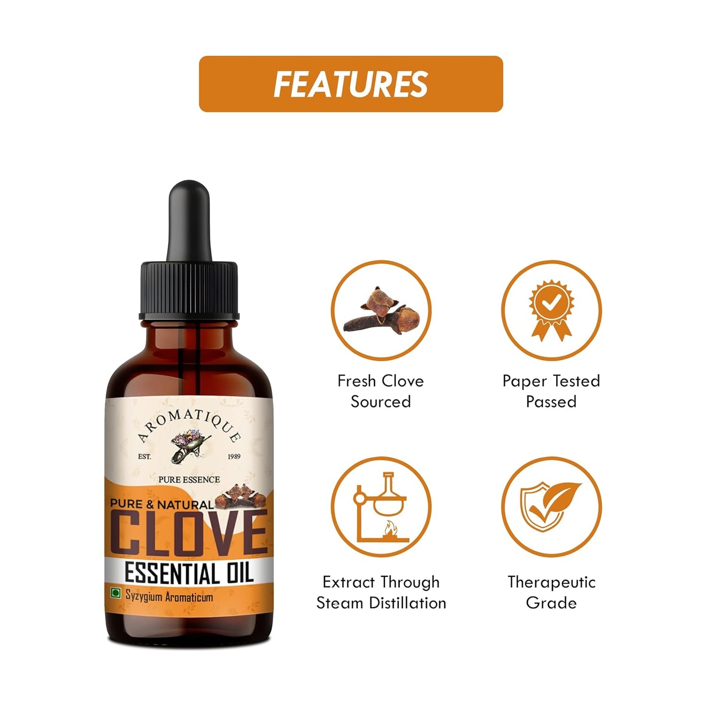 Aromatique Pure Clove Oil For Teeth Pain - 15 ml