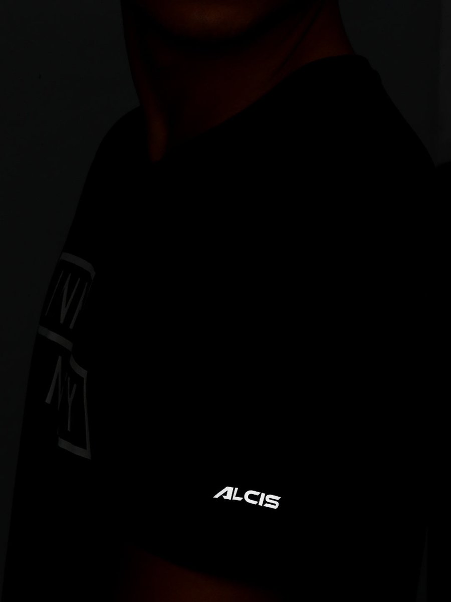 Alcis Typography Printed Anti Static Slim Fit T-shirt