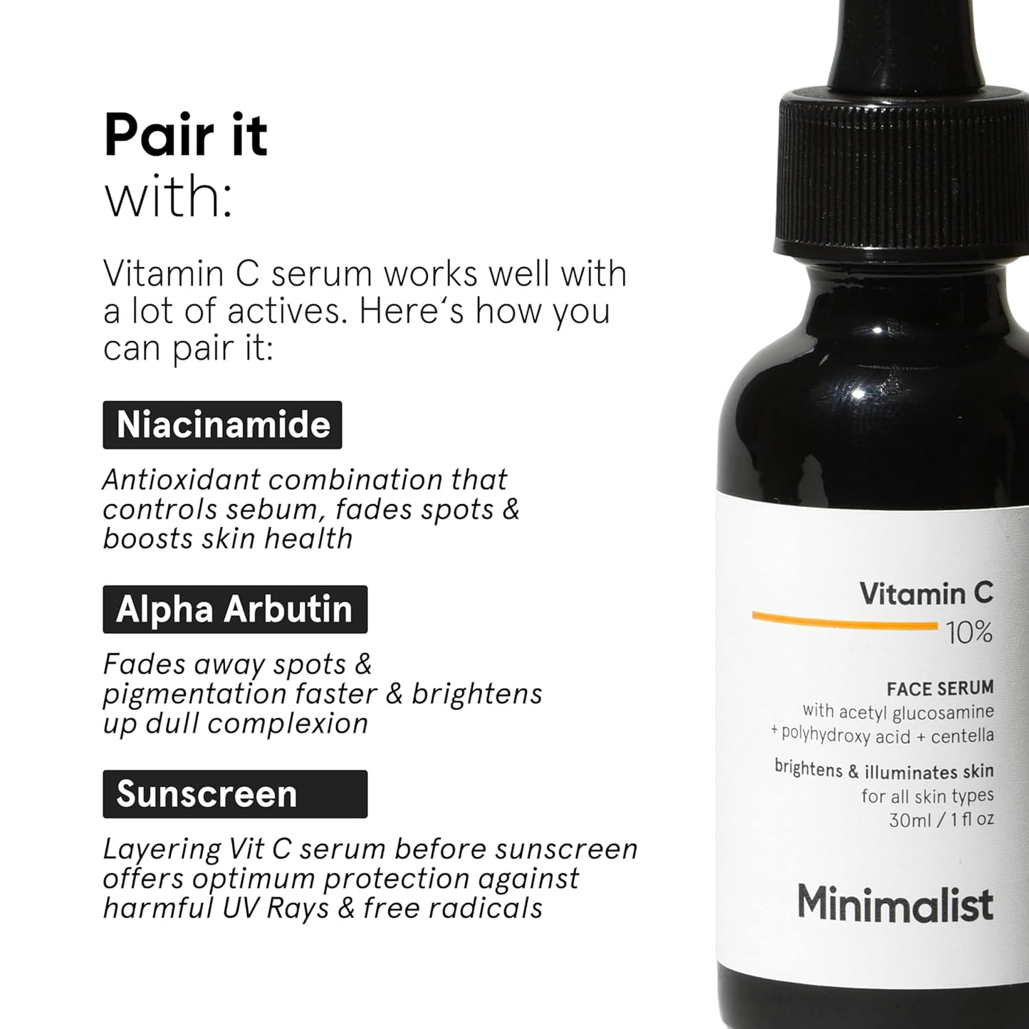 Minimalist Vitamin C Face Serum For Men & Women | 30Ml