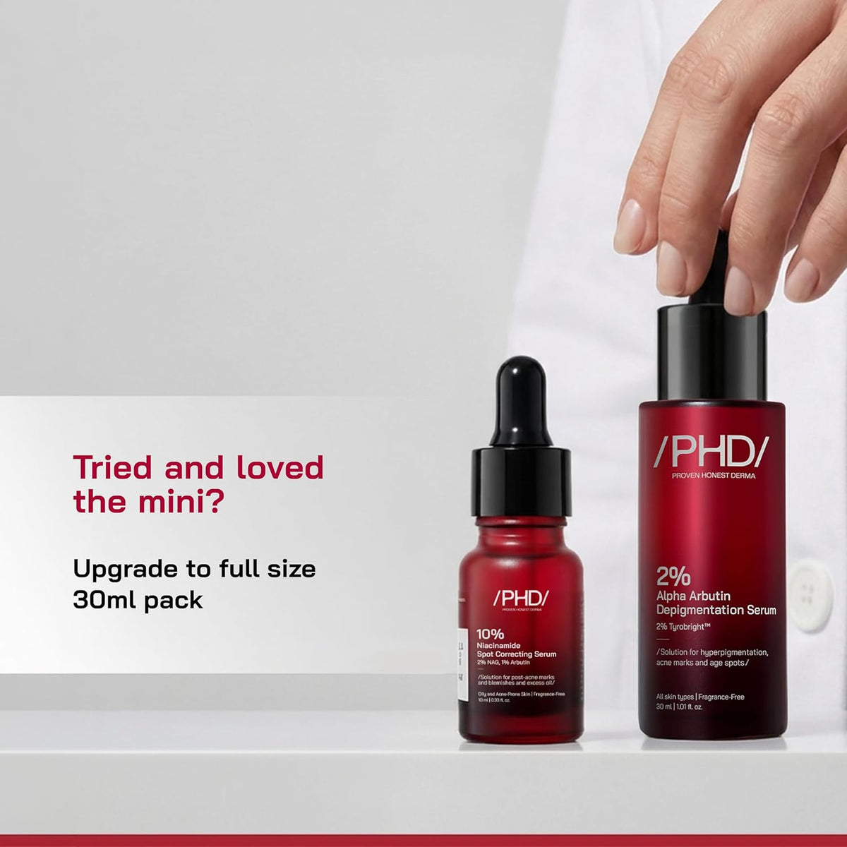 /PHD/ 10% Niacinamide Spot Correcting Serum | Niacinamide for Oily Skin, Acne Scars & Enlarged Pores | Face Serum for Acne-Prone Skin with 2% NAG | Fades Marks, Controls Oil I 10ml