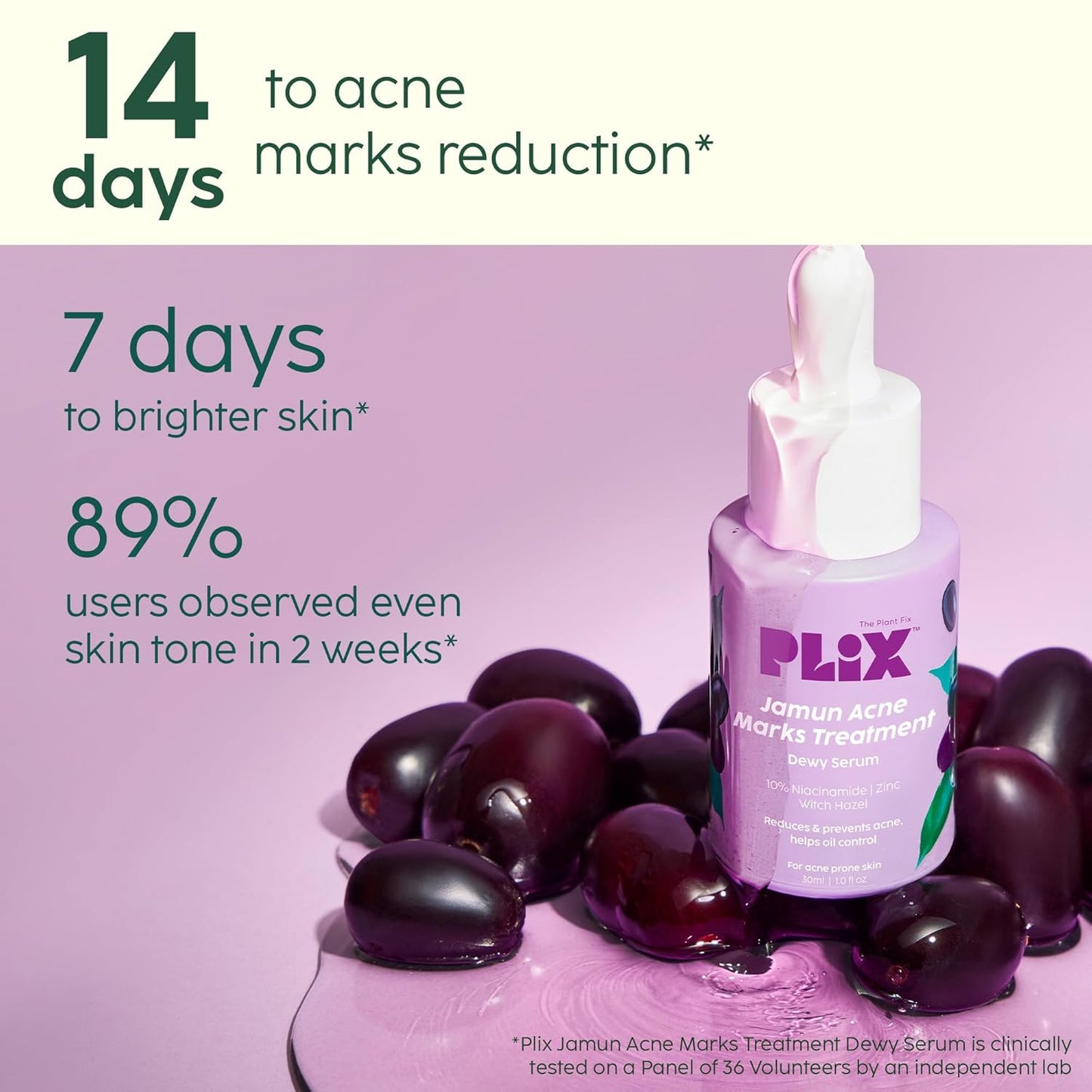 PLIX - THE PLANT FIX Niacinamide Jamun Moisturizer and Serum Combo(30 gm + 30ml)