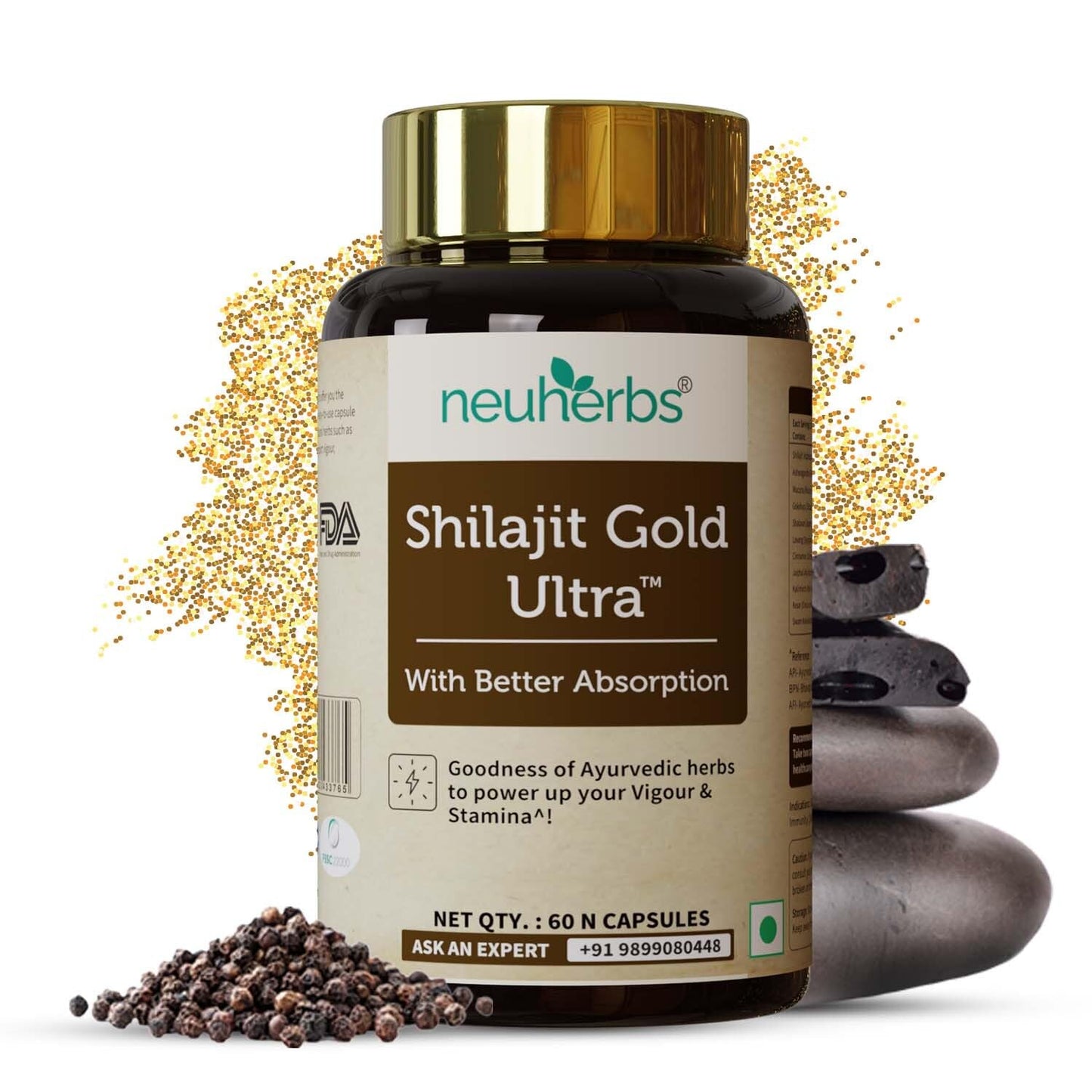Neuherbs Shilajit Gold Ultra - 60 capsules