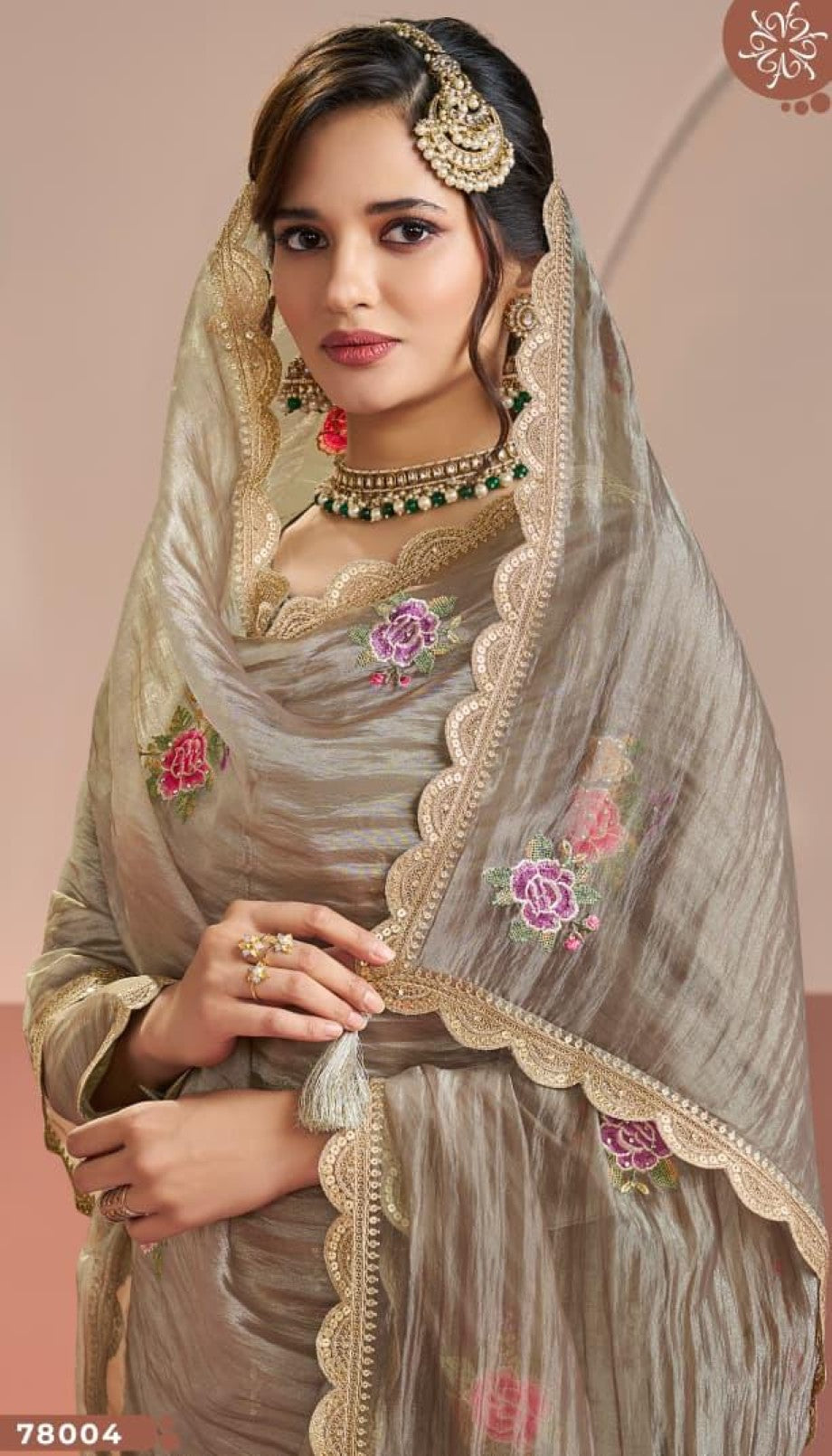 Anaita Chiku Gold Silk Suit With Embroidery & Zari Work