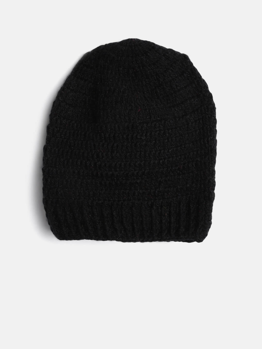 Chutput Kids Woollen Hand Knitted Monster Face Detail Cap - Black