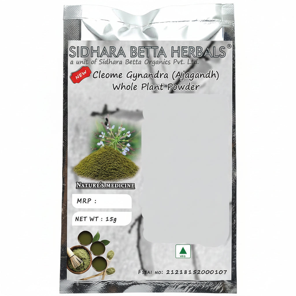 Sidhara Betta Herbals Cleome Gynandra Whole Plant Powder - 15 gms