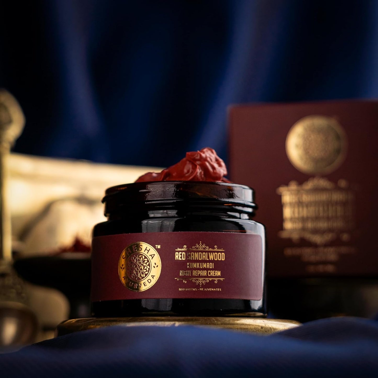 Shesha Naturals Red Sandalwood Kumkumadi & Night Repair Cream - 50 gms