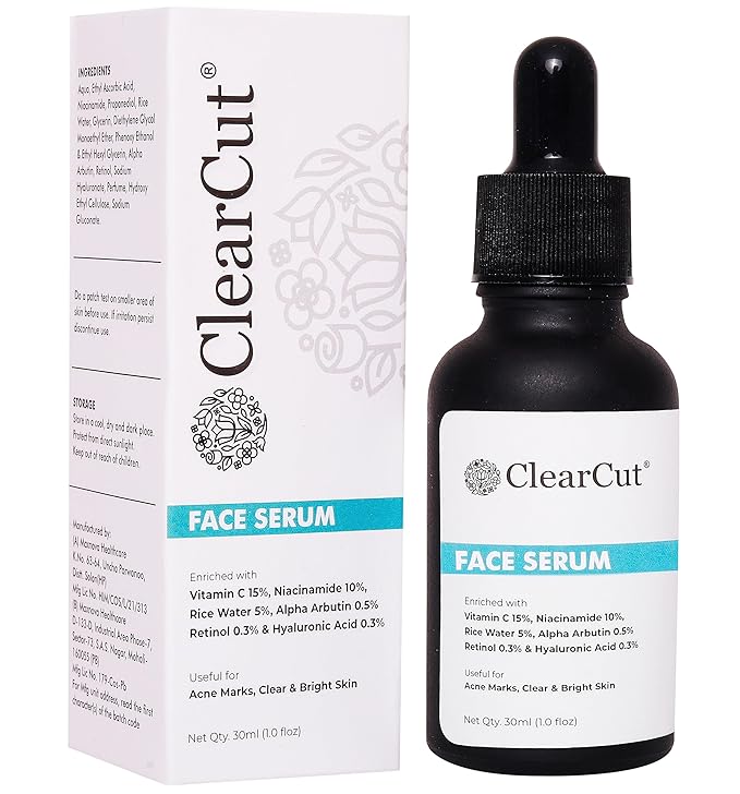 ClearCut Vitamin C 15% | Niacinamide 10% Alpha Arbutin 0.5% Retinol 0.3% Hyaluronic acid - 30 ml