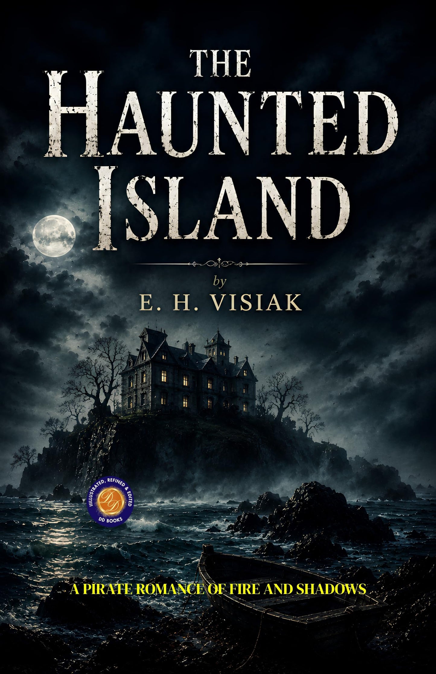 The Haunted Island : A Pirate Romance of Fire and Shadows (Illustrated, Refined and Edited by DD Books) - E. H. Visiak