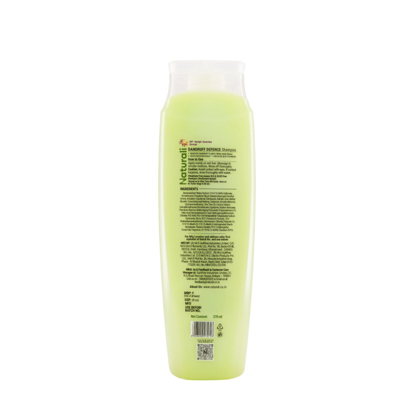 Naturali Dandruff Defence Shampoo with Tea Tree Oil & Cactus Extracts