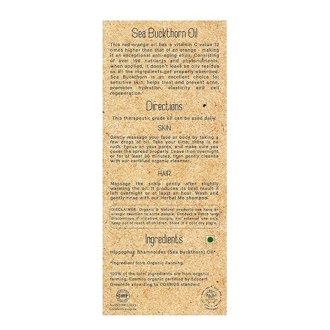 Herbal Me Sea Buckthorn Oil - 50 ml