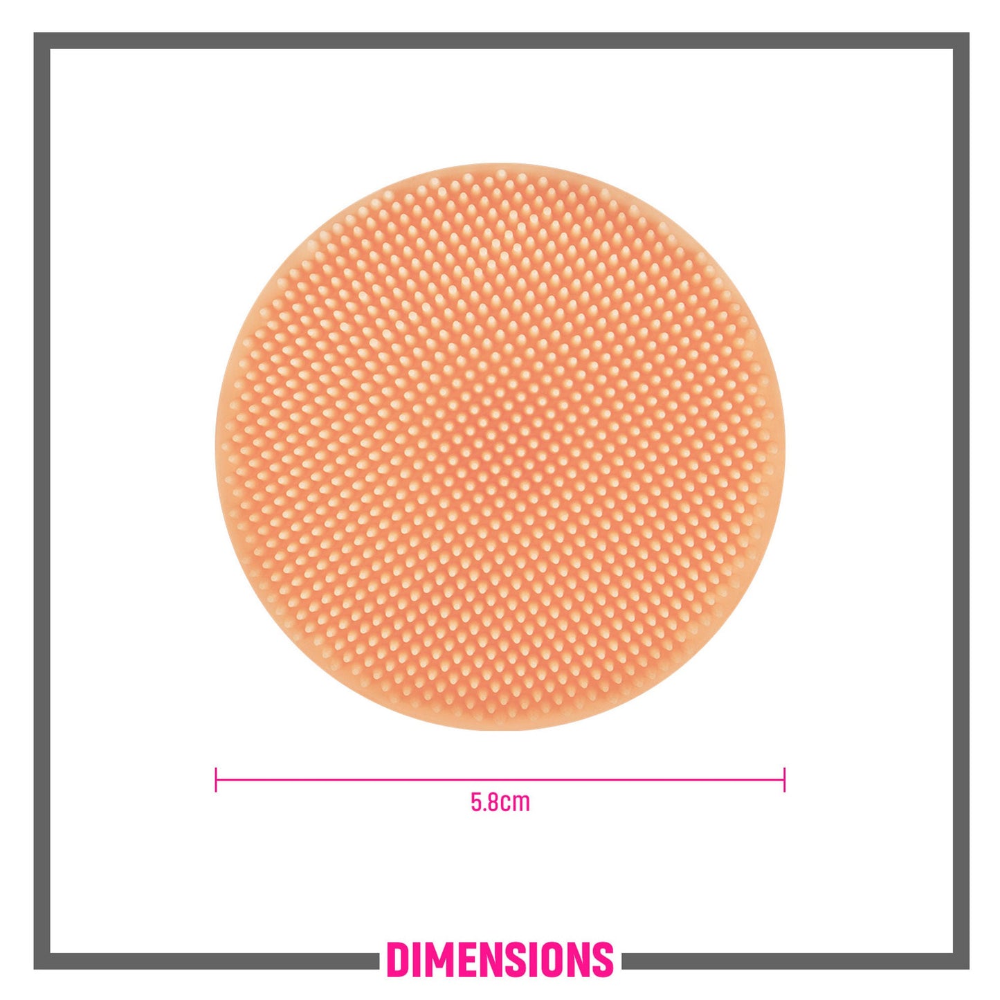 Miss Claire Lx051 Facial Scrubber Round - Peach