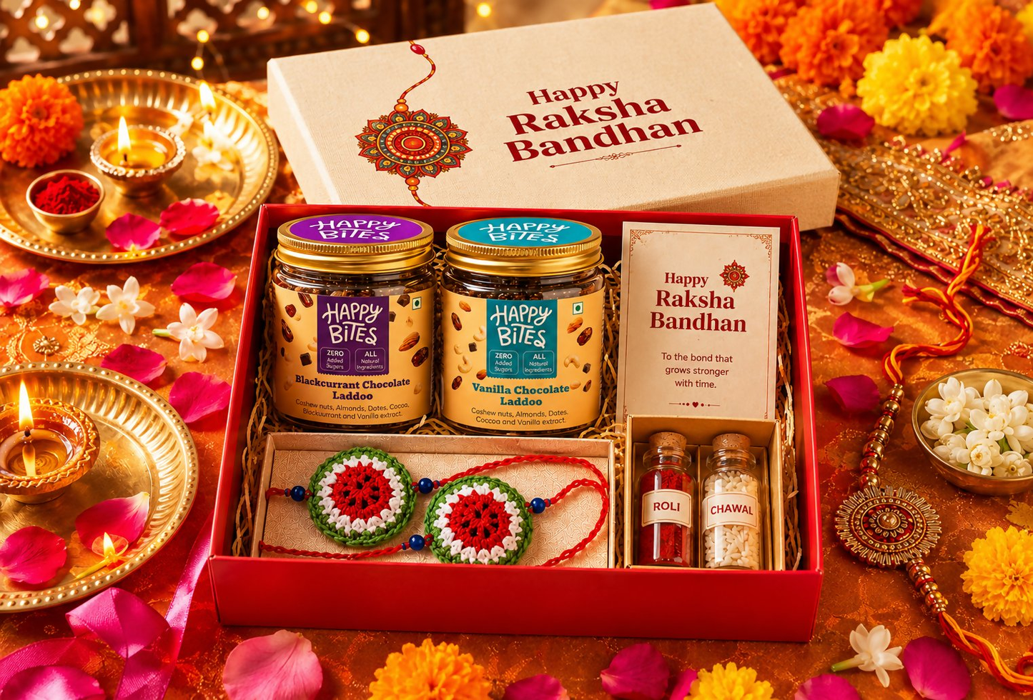 Happy Bites Rakhi Gift Hamper – Joyful Indulgence