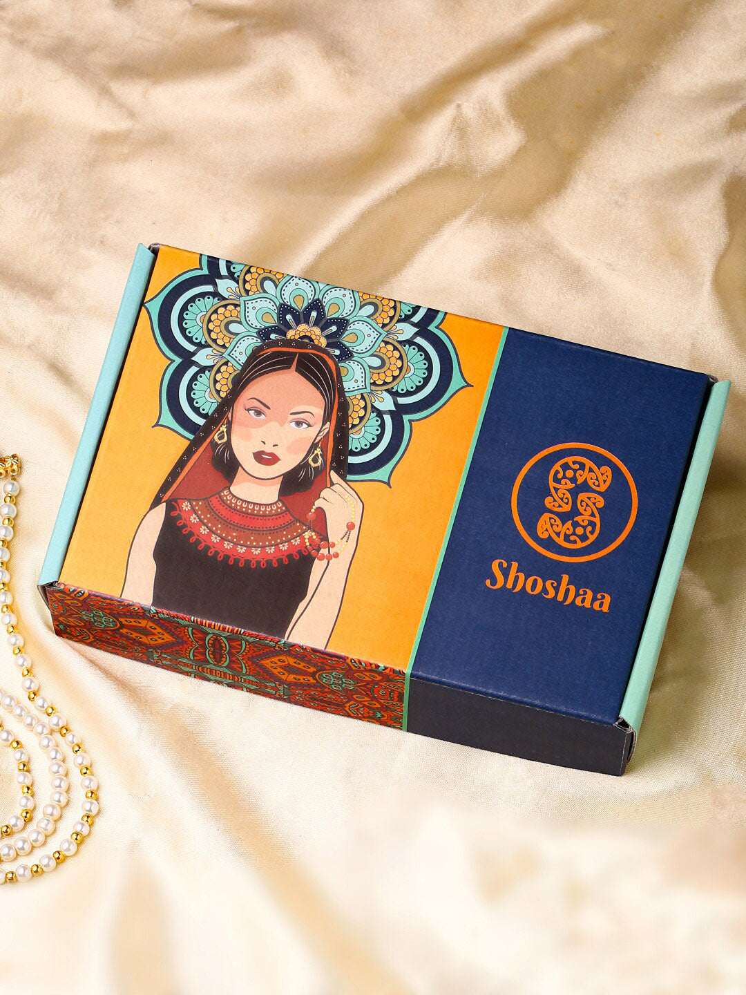 Shoshaa Maroon & Green Gold-Polished Contemporary Jhumkas Earrings