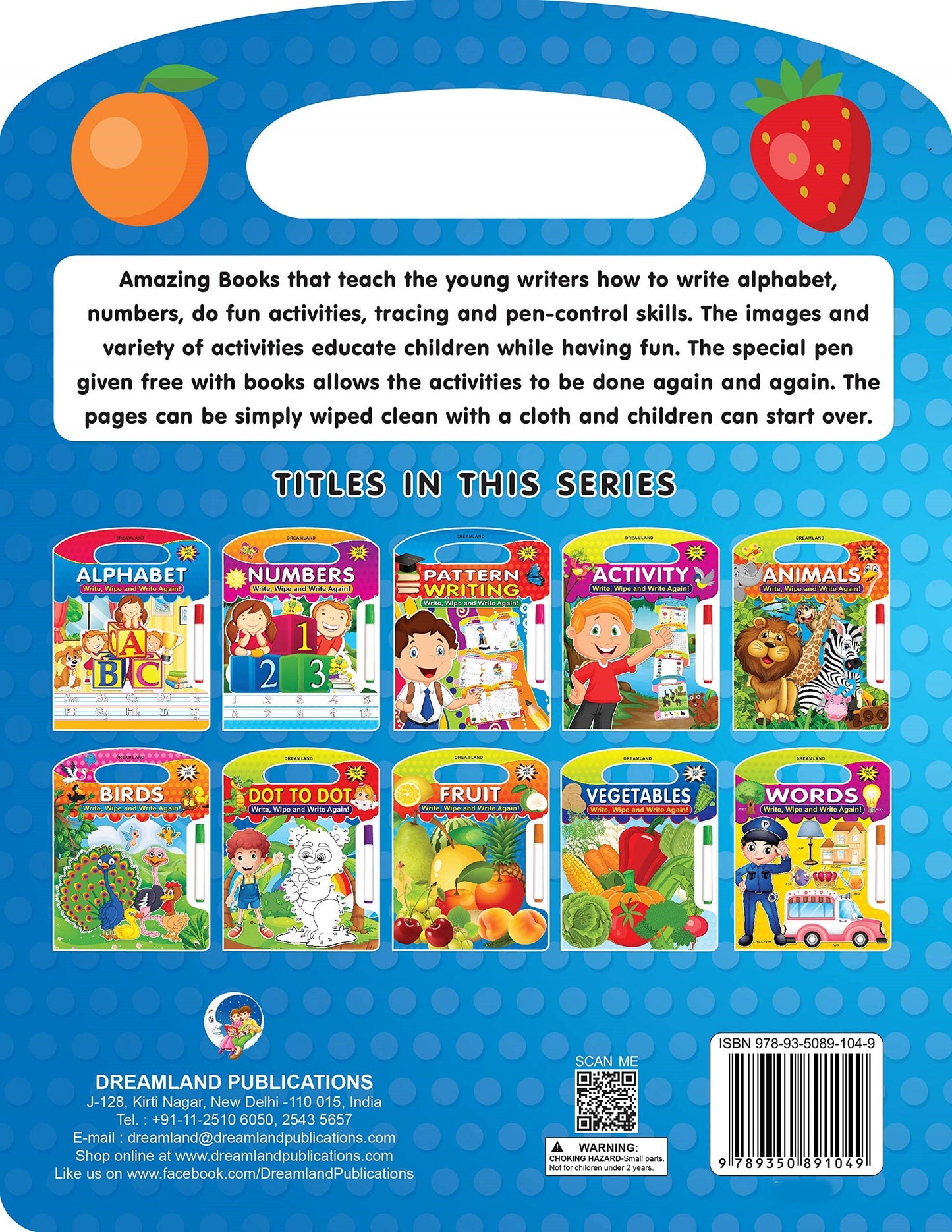 Dreamland Write and Wipe Book - Fruit