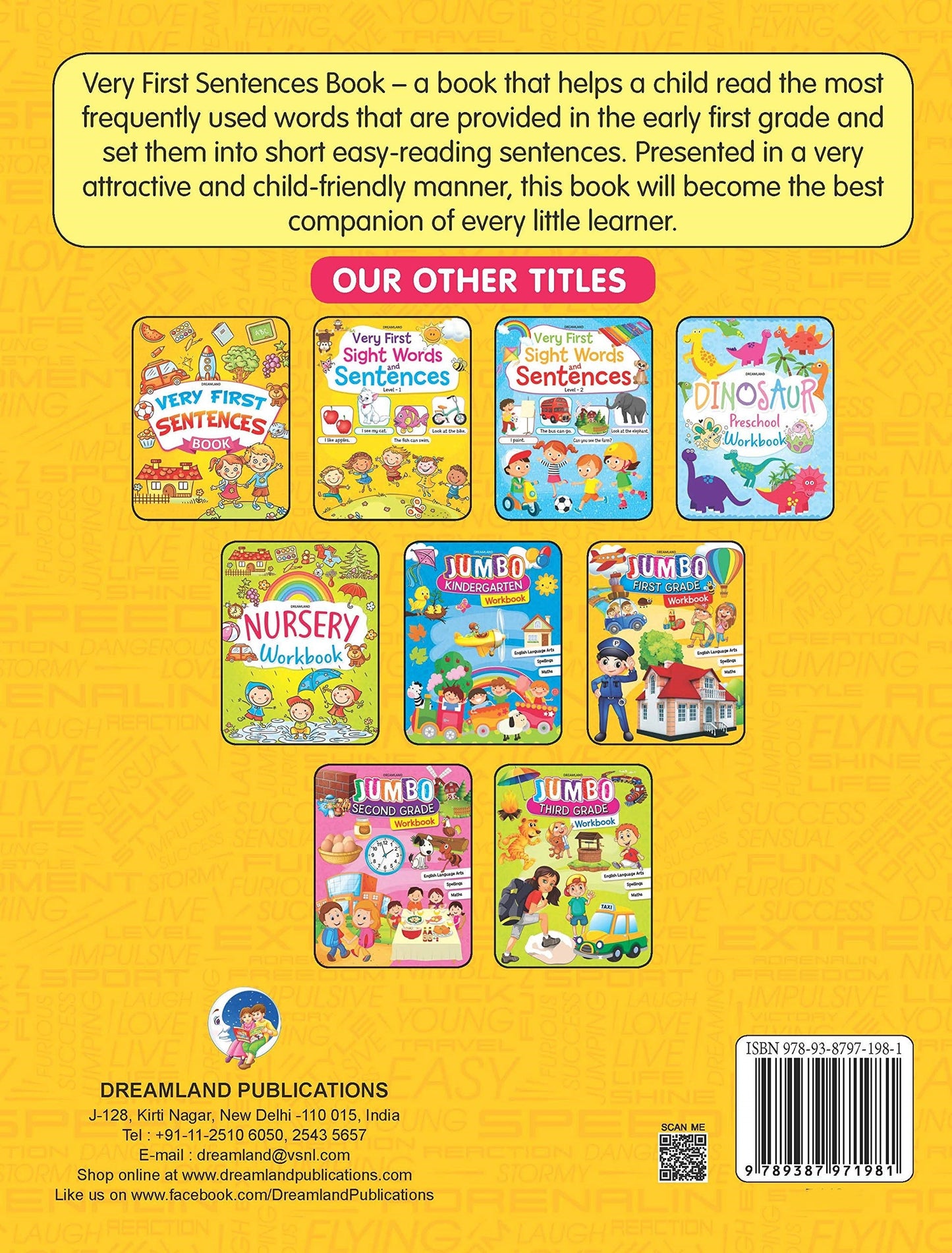 Dreamland Very First Sentences Book