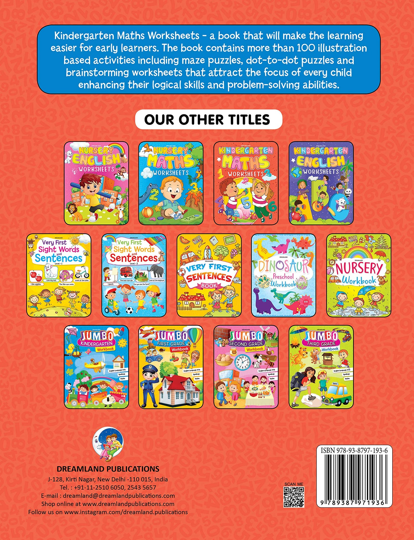 Dreamland Kindergarten Maths Worksheets