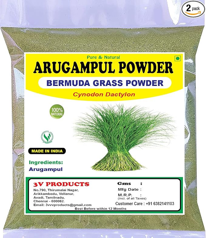 3V Products Arugampul Powder - Pack 2 - 50 gms