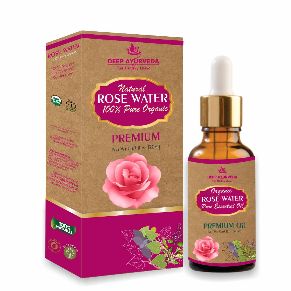 Deep Ayurveda Organic Rose Water Essential Oil