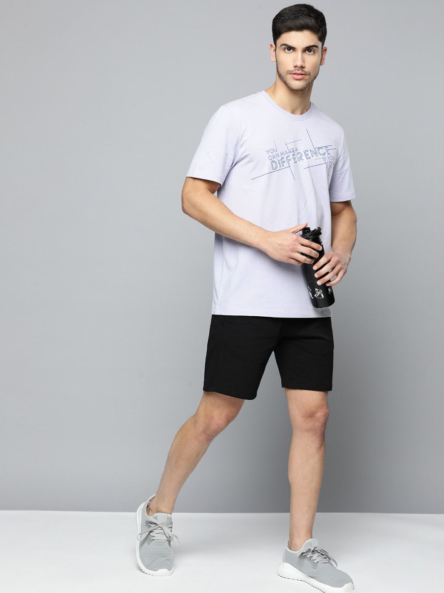 Alcis Men Typography Printed Anti Static Sports T-shirt
