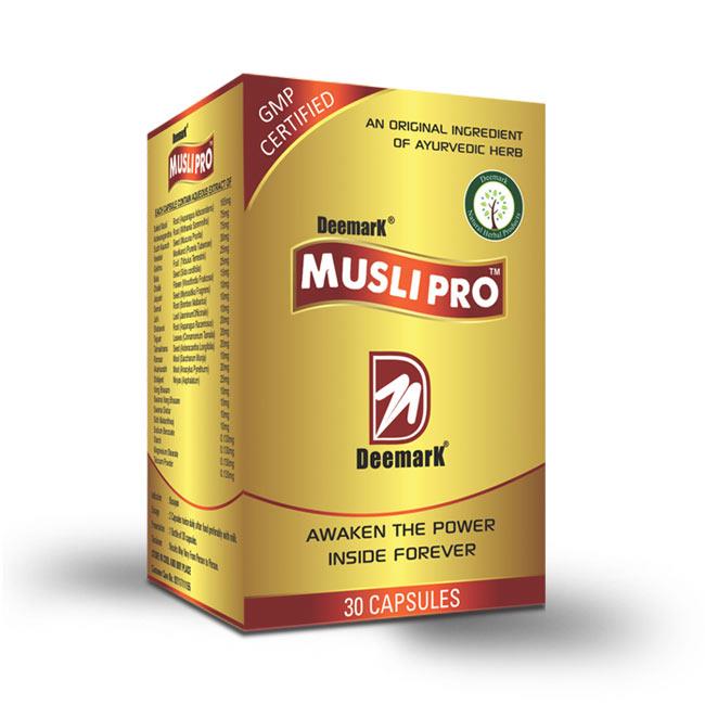 Deemark Musli Pro Ayurvedic Capsules to Improve Desire & Drive in Men and Women