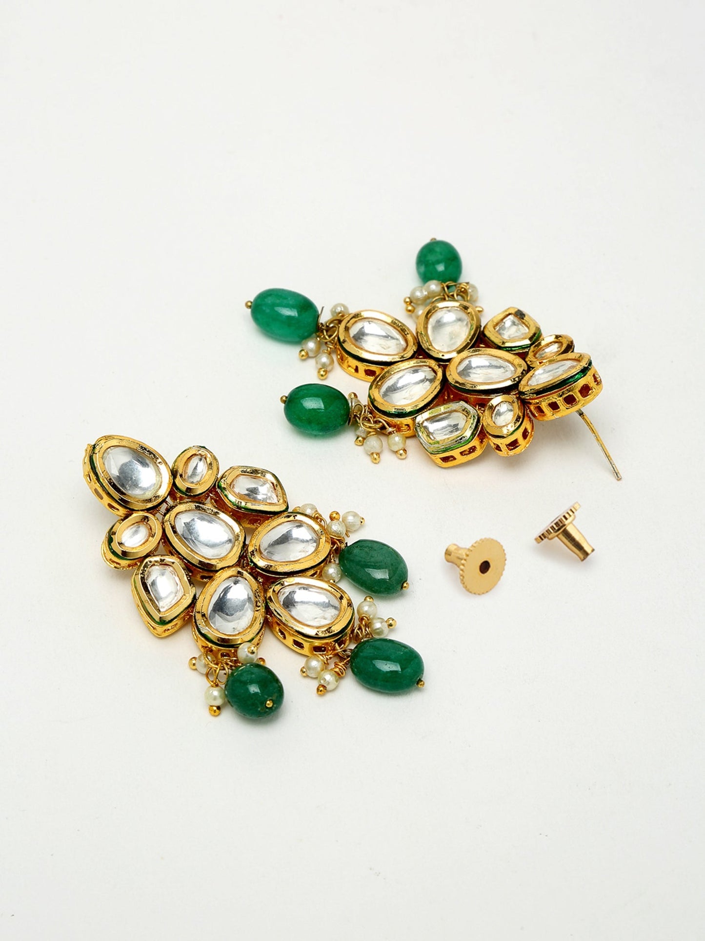 Kundan Neckpiece With Earrings - Ruby Raang