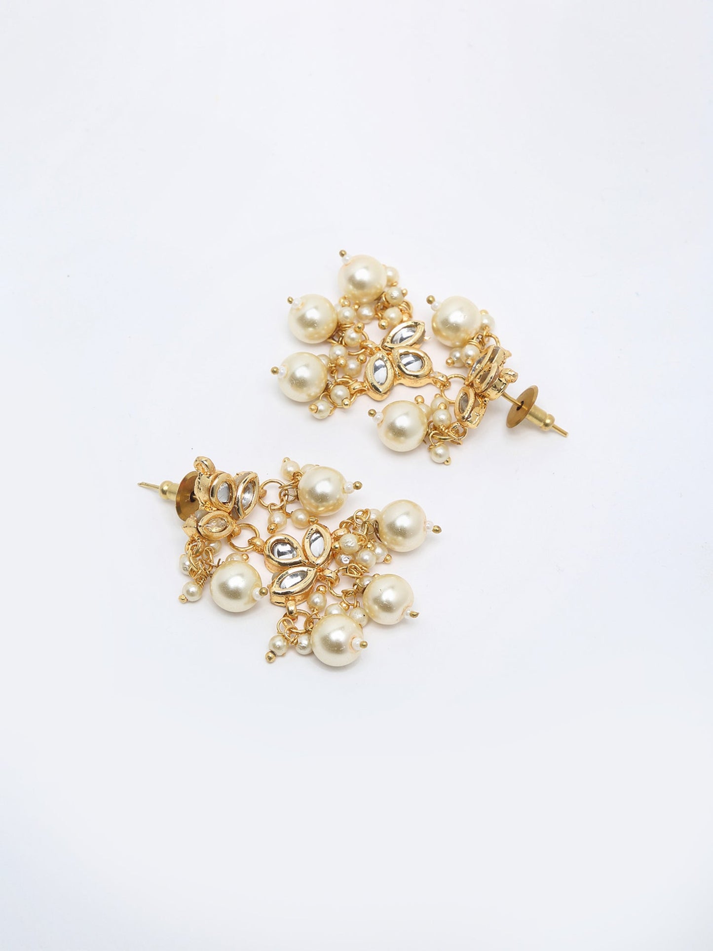 Kundan Neckpiece With Earrings - Ruby Raang