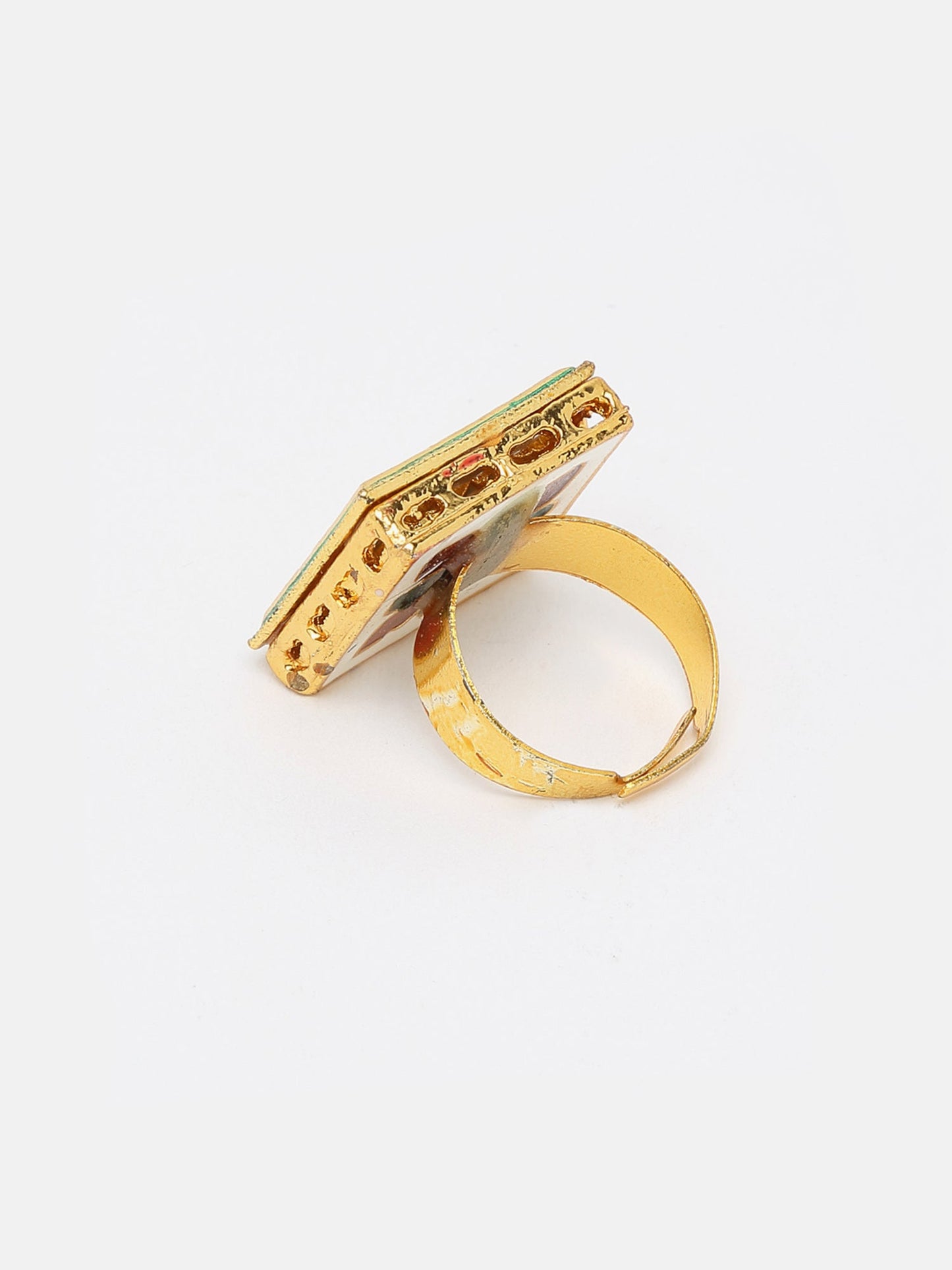Kundan Ring - Ruby Raang