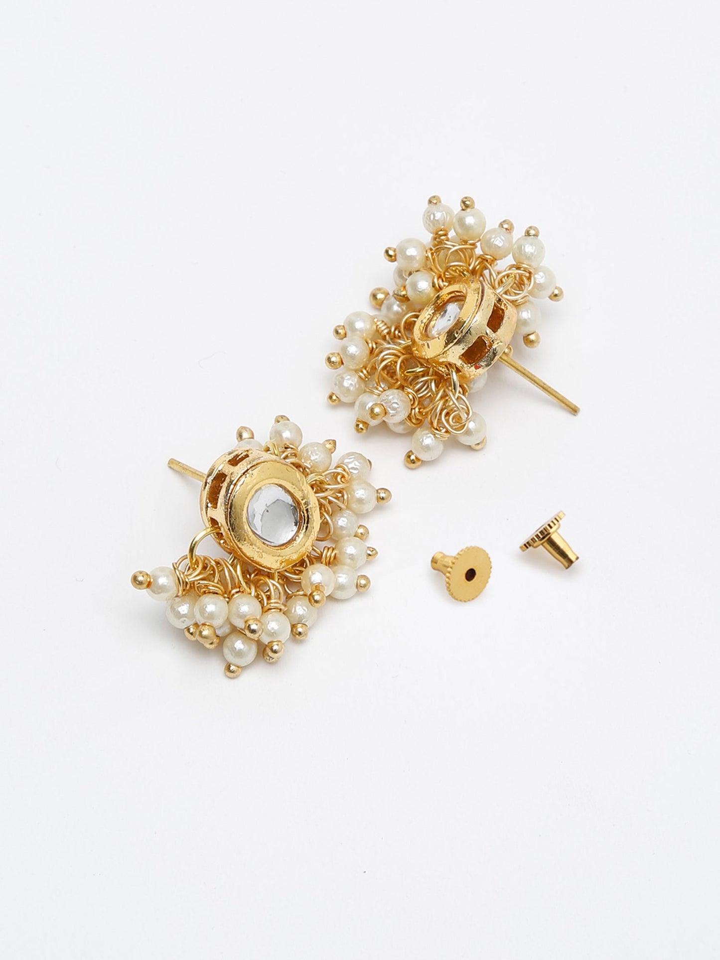 Stone Kundan Choker With Studs - Ruby Raang