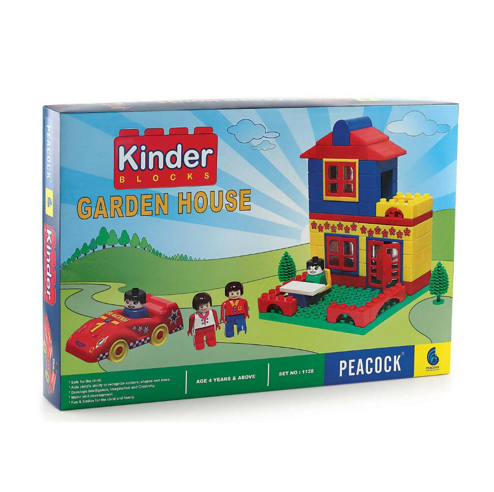 Peacock Learning & Educational Building Interlocking Blocks Set For Kids - Garden House