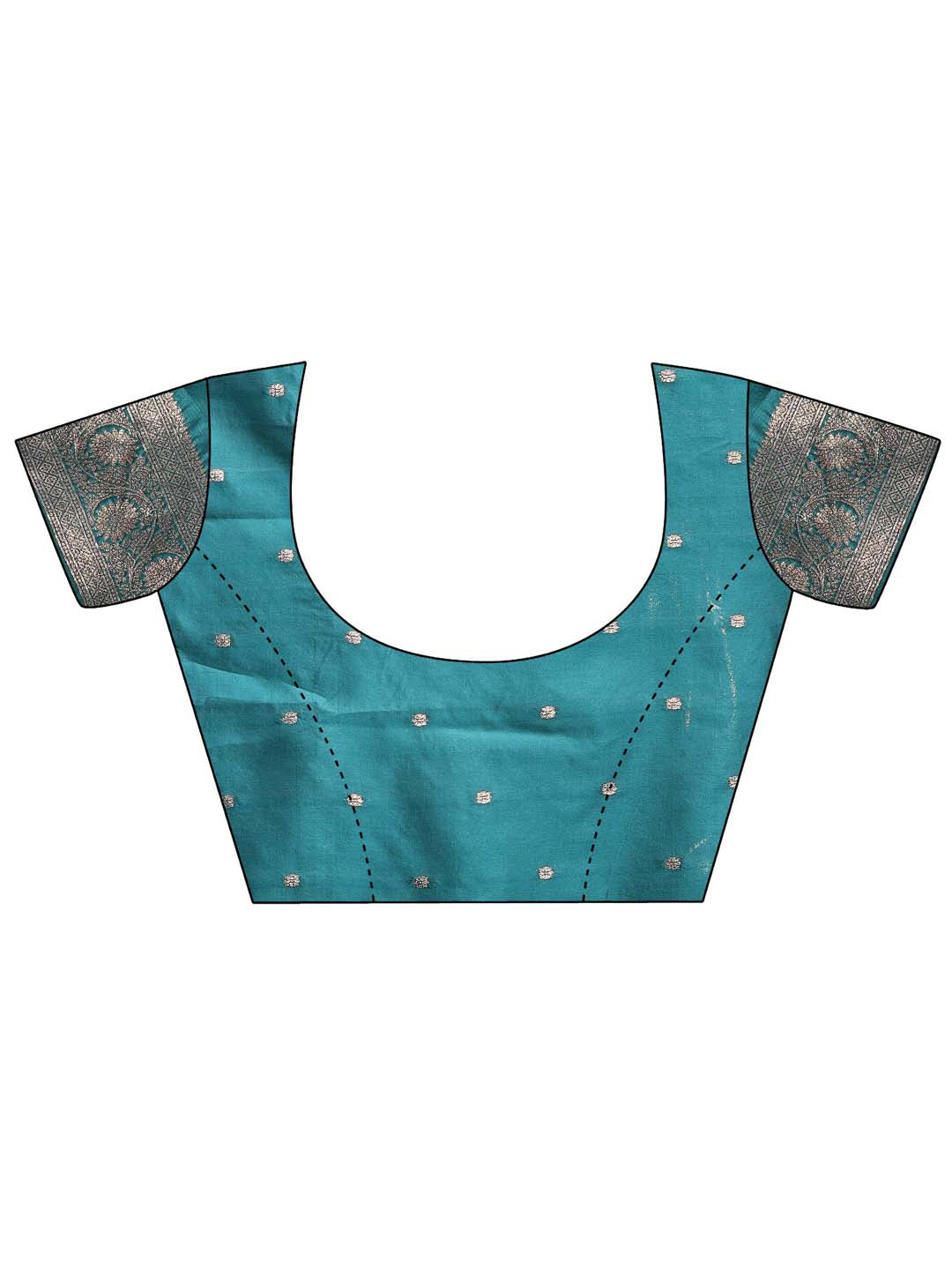 Shree Shyam Fashion Sea Green Banarasi Silk Saree with Zari Weaving - A Timeless Tale of Elegance