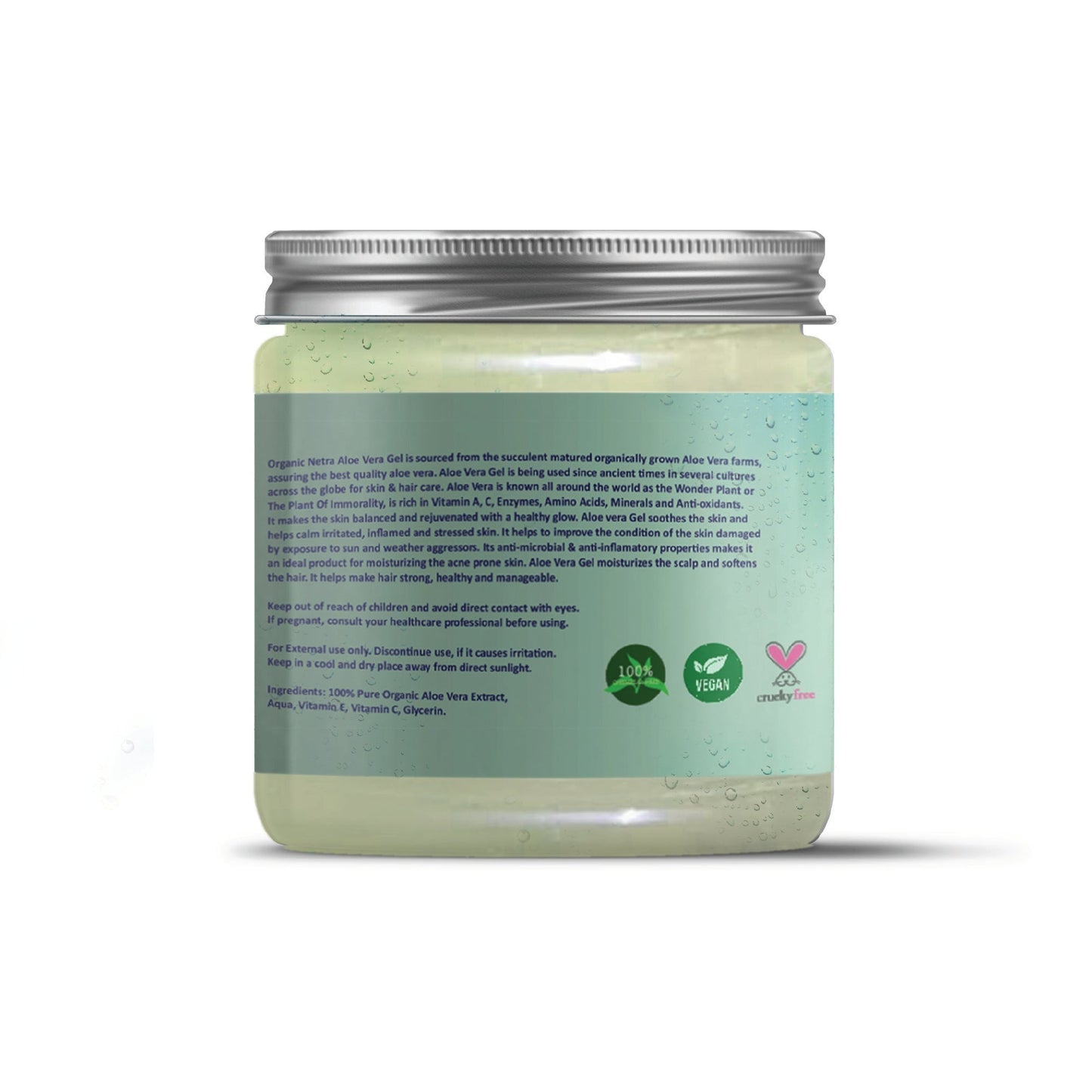 Organic Netra Organic Pure Aloe Vera Face Gel - 200 gms