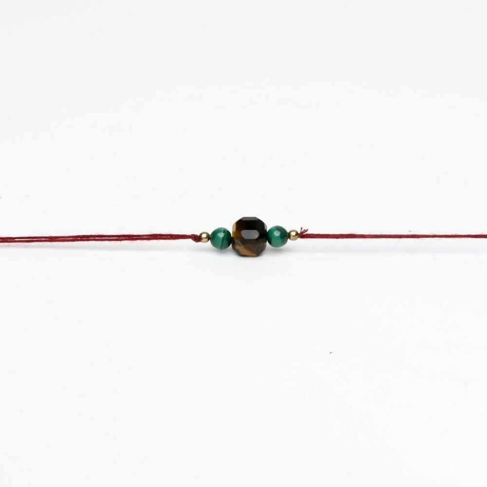 Indianvibez Bodh Protector Real Crystal Stone Rakhi