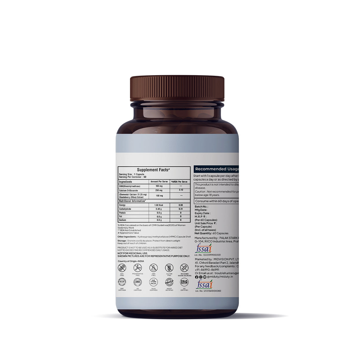 Miduty By Palak Notes Estrogen Balance With Dim Capsules - 60 Capsules
