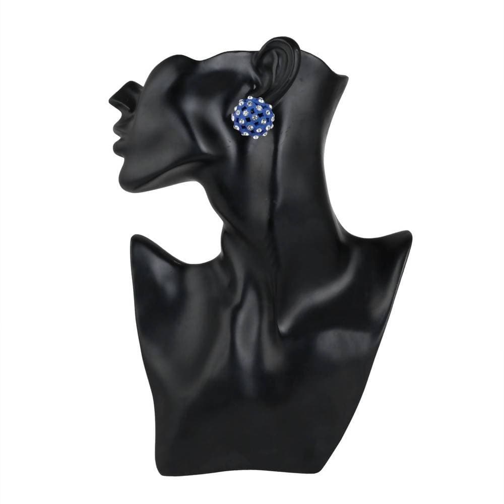 Trendoo Jewelry Gold-Polished Stylish Fancy Blue Studs