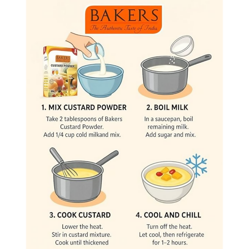 BAKERS Custard Powder - Strawberry