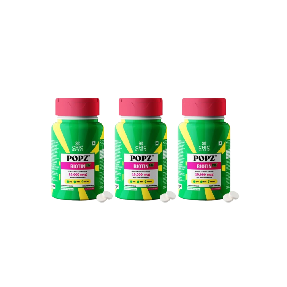 Chicnutrix Popz Biotin Melts - For Stronger & Thicker Hair