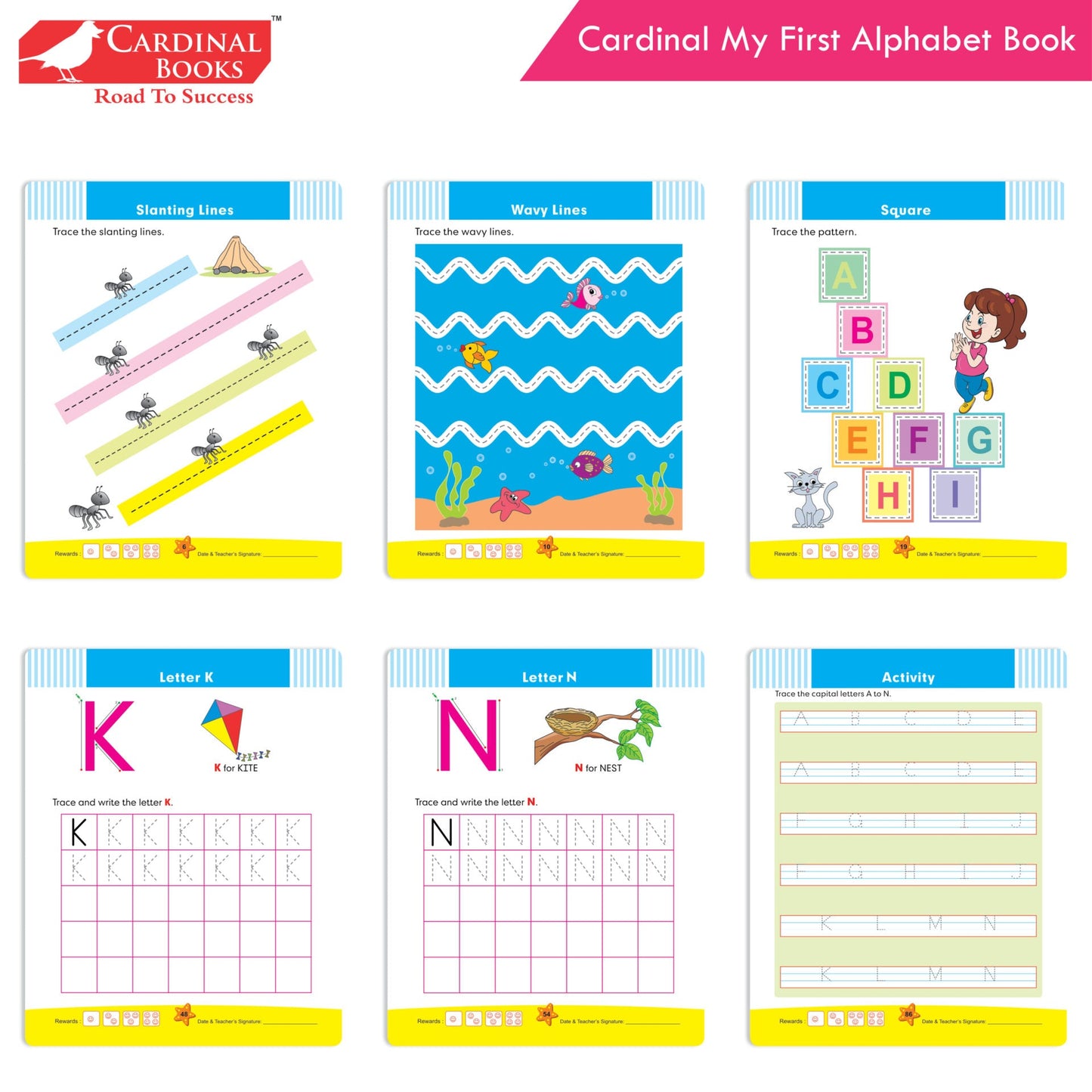 Cardinal My First Alphabet Books Set of 4| Alphabet Picture Book| My First ABC & Number Book| Picture Dictionary| Kindergarten Book| Ages 3-6 Years