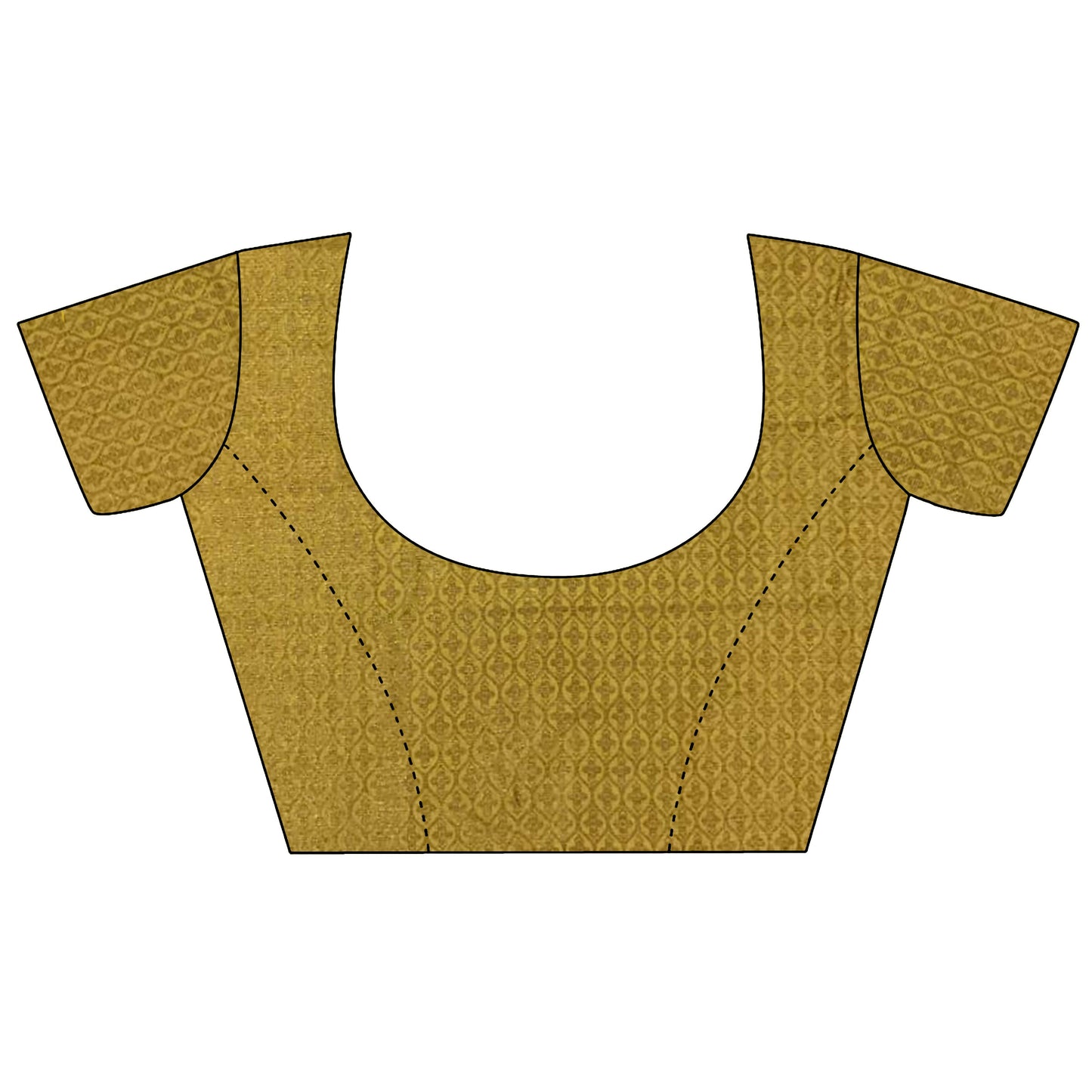 Joban Fashion Golden Yellow Banarasi Soft Lichi Silk Checks & Woven Saree