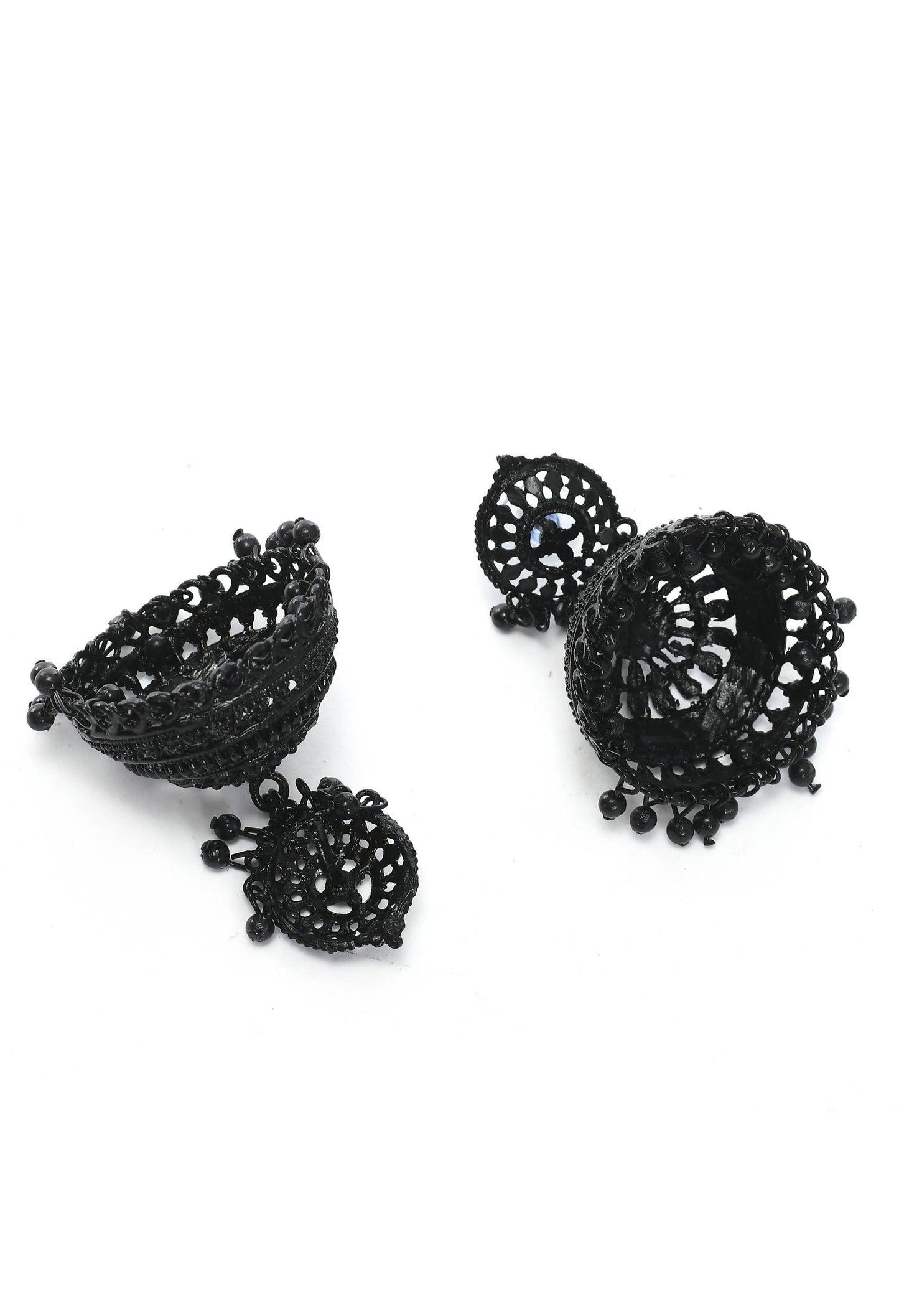 Mominos Fashion Johar Kamal Latest Design Black Color Jhumkas