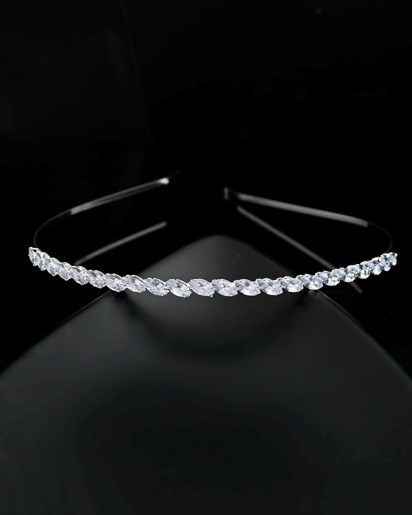 VOJ Silver Plated AD Studded Hairband