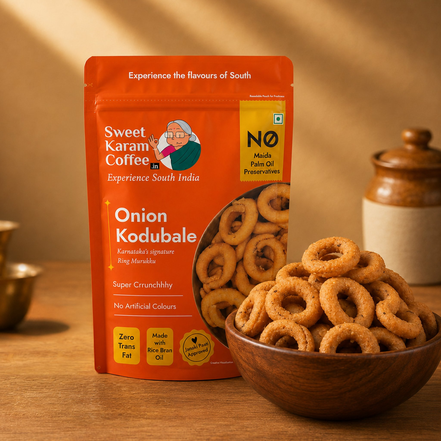 Sweet Karam Coffee Onion Kodubale