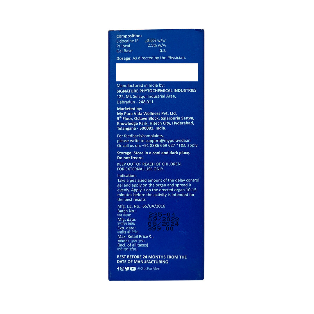 For Men Delay Control Gel - 20 gms