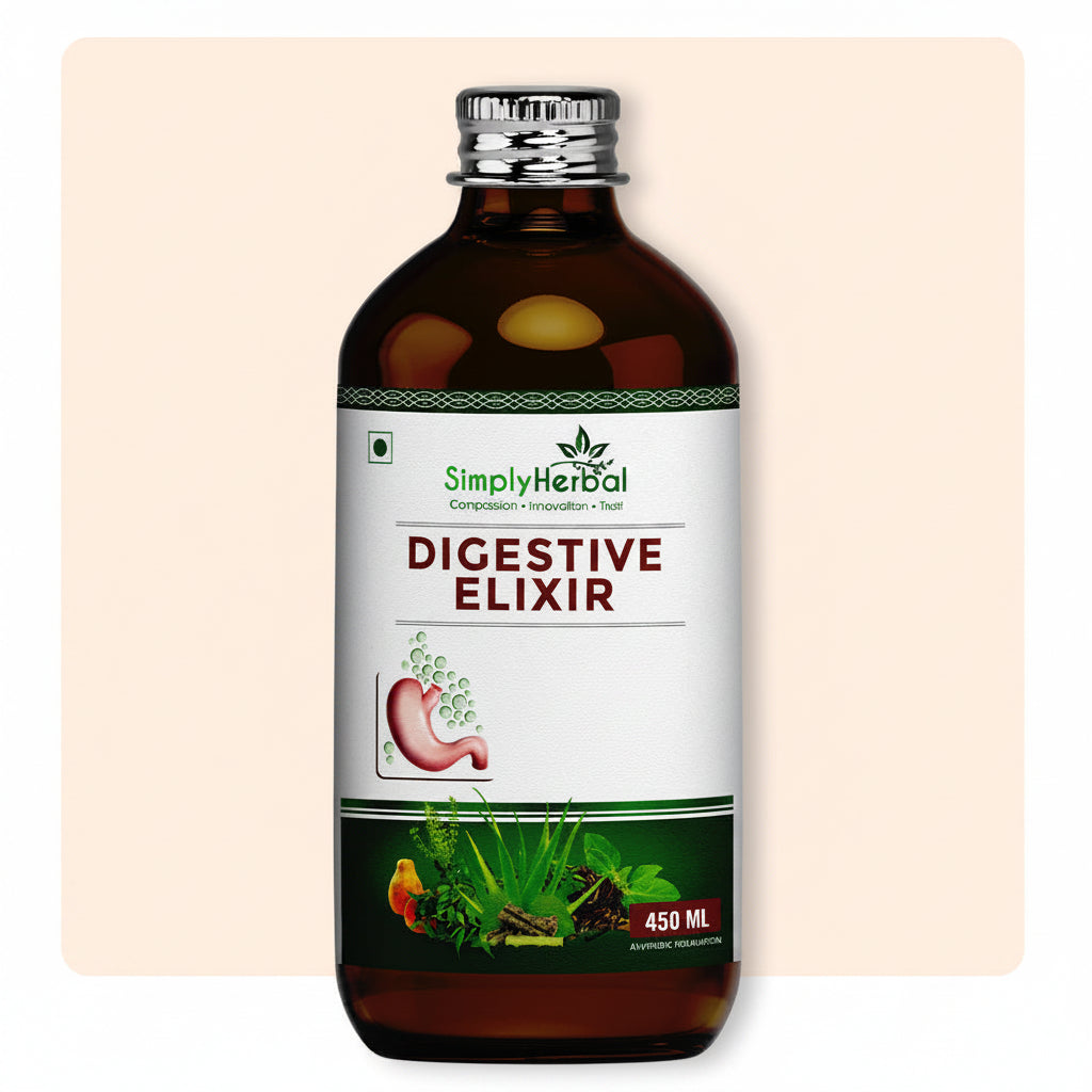 Simply Herbal Digestive Support Elixir Syrup - 450 ml