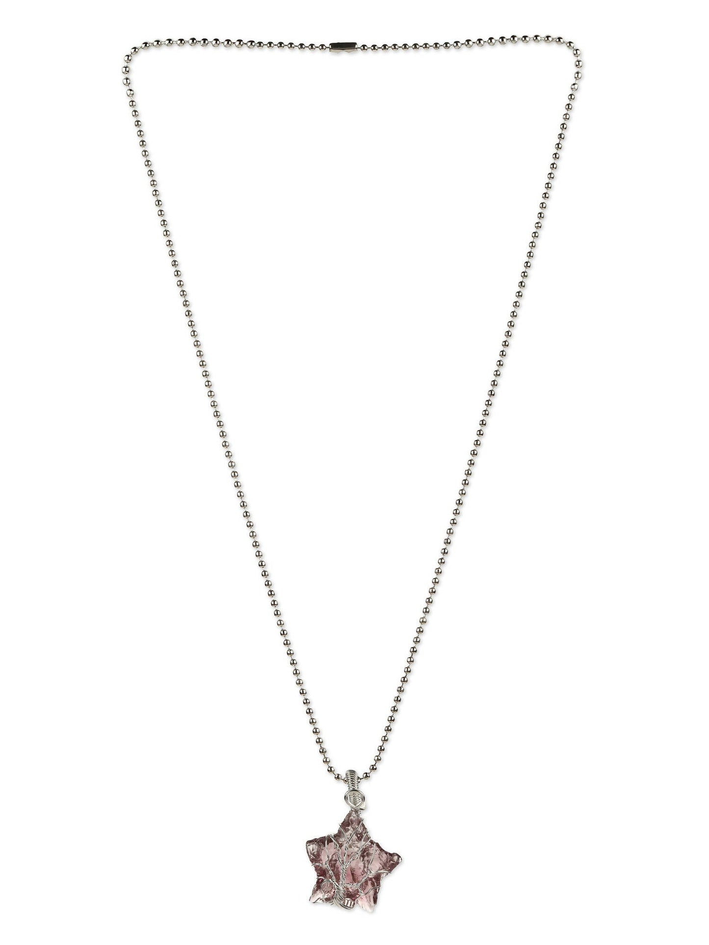 Women's Silver-Toned Purple Silver-Plated Handcrafted Chain - Ruby Raang