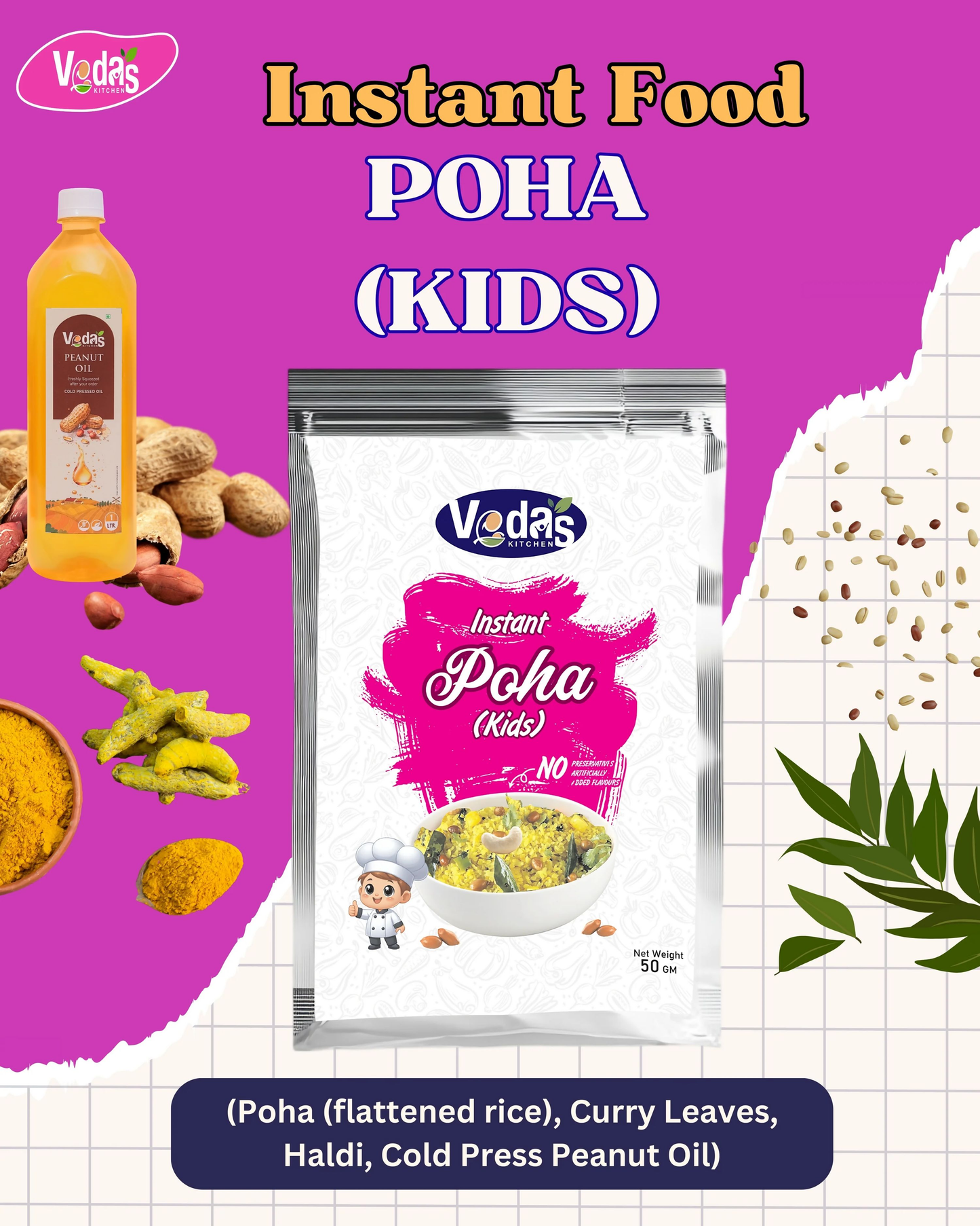 Vedas Kitchen Poha Instant (Kids)