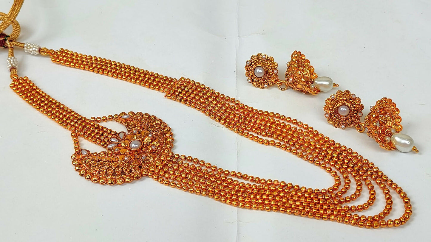 Kemp Layer White Necklace Set